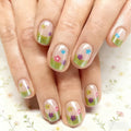 Siopsrl | Floral Glitter Tip Nail Art Design Siopsrl