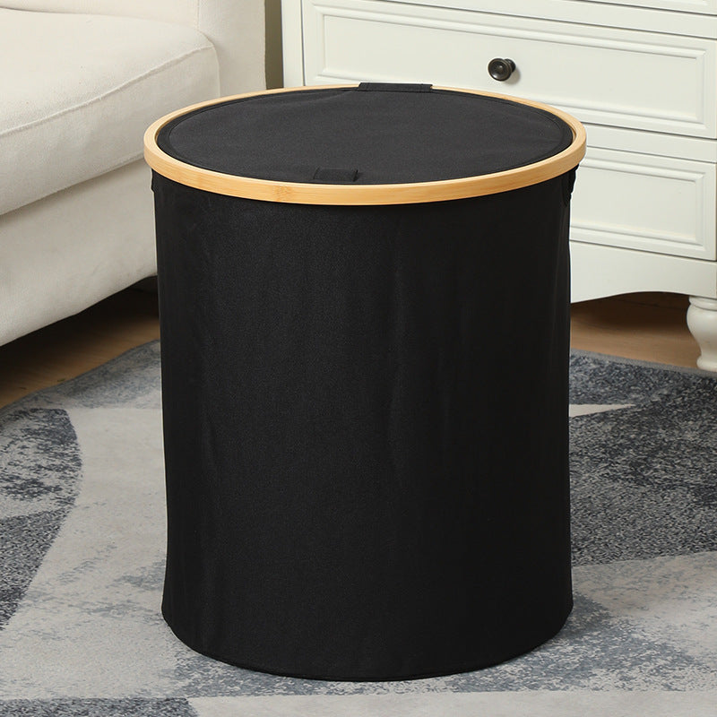 Practical laundry container with bamboo lid Siopsrl