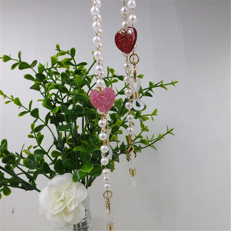 Siopsrl | Pearl necklace with heart pendant Siopsrl