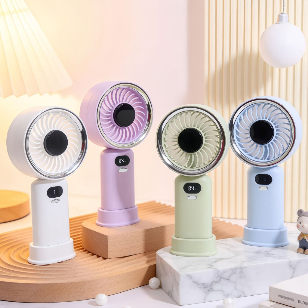 Siopsrl | Portable Mini Handheld Fan with Digital Speed Display Siopsrl