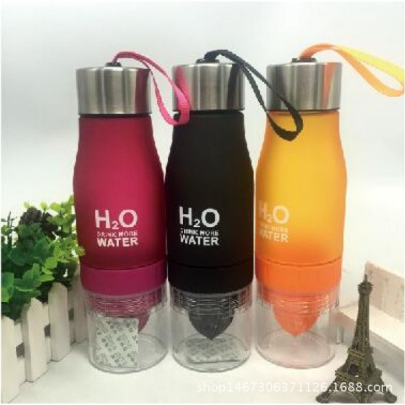 Siopsrl | Insulated Glass Fruit Infuser Water Bottle With Silicone Sleeve And Stainless Steel Lid