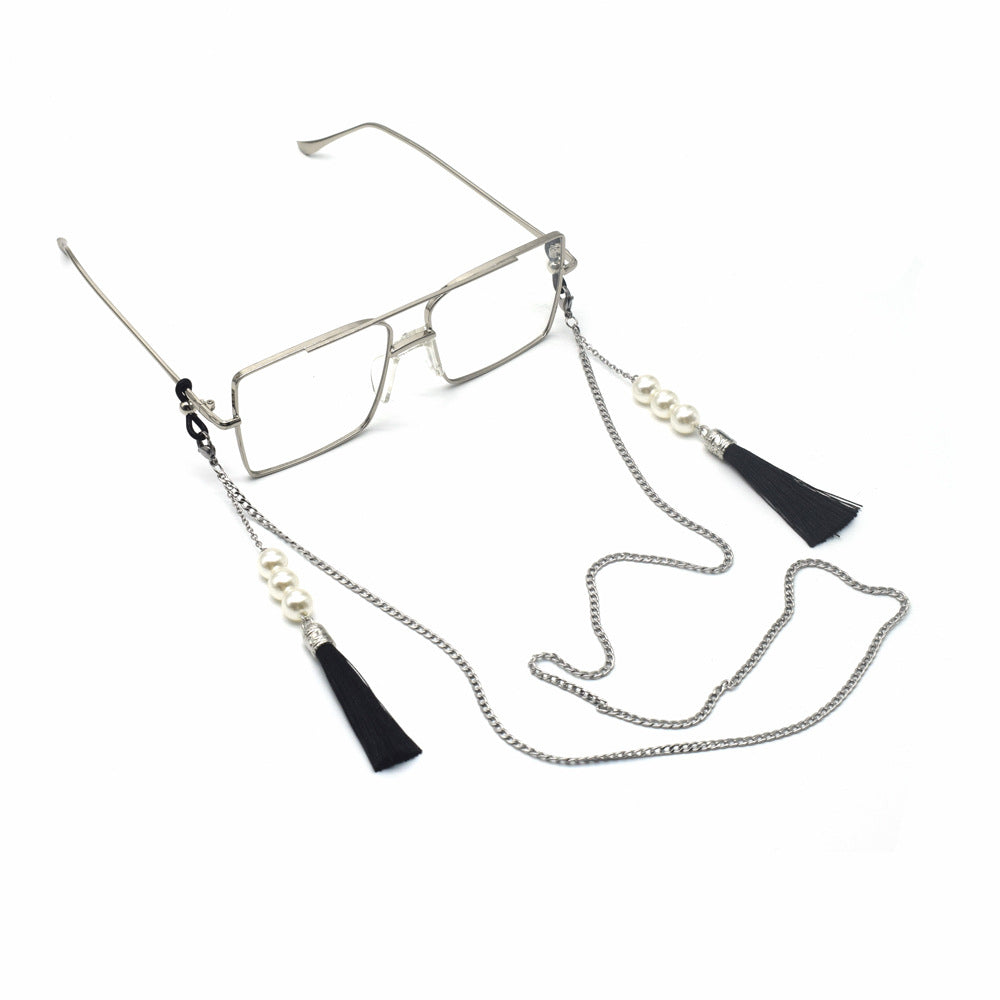 Elegant Tassel Pearl Eyewear Holder Siopsrl