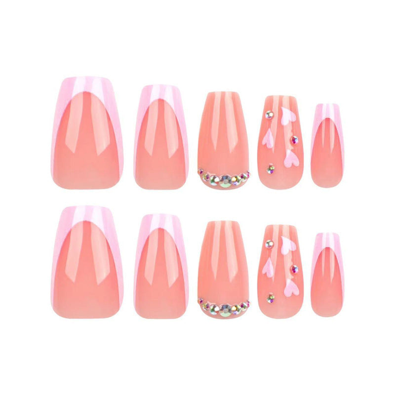 Siopsrl | Decorative Faux Nail Extensions with Rhinestone Accents Siopsrl