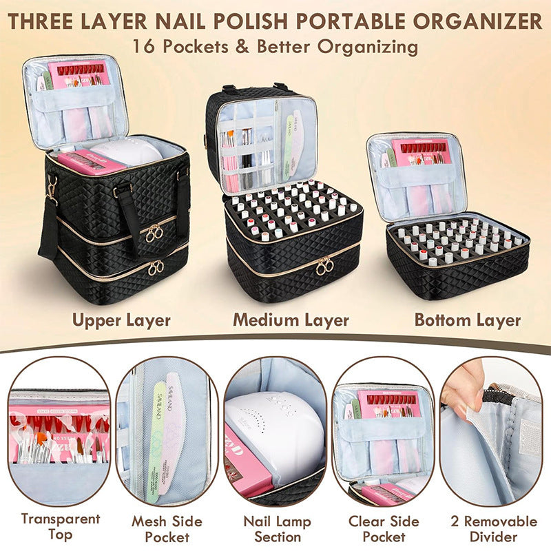 Siopsrl | Cosmetic Organizer Bag with Multi-Level Design Siopsrl