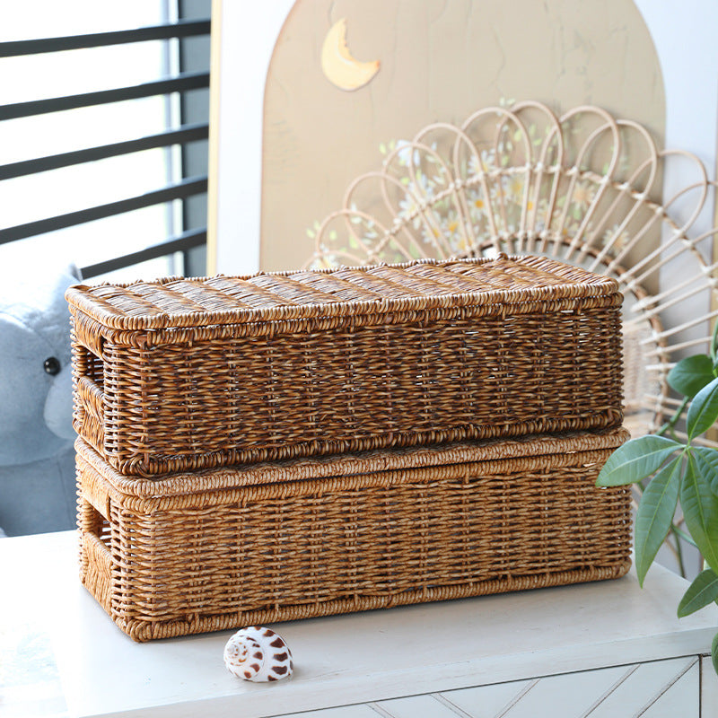 Long Rectangular Woven Storage Basket Siopsrl