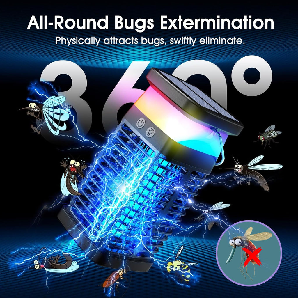 Siopsrl | Solar-Powered PIR Motion Sensor Mosquito Zapper Lamp Siopsrl