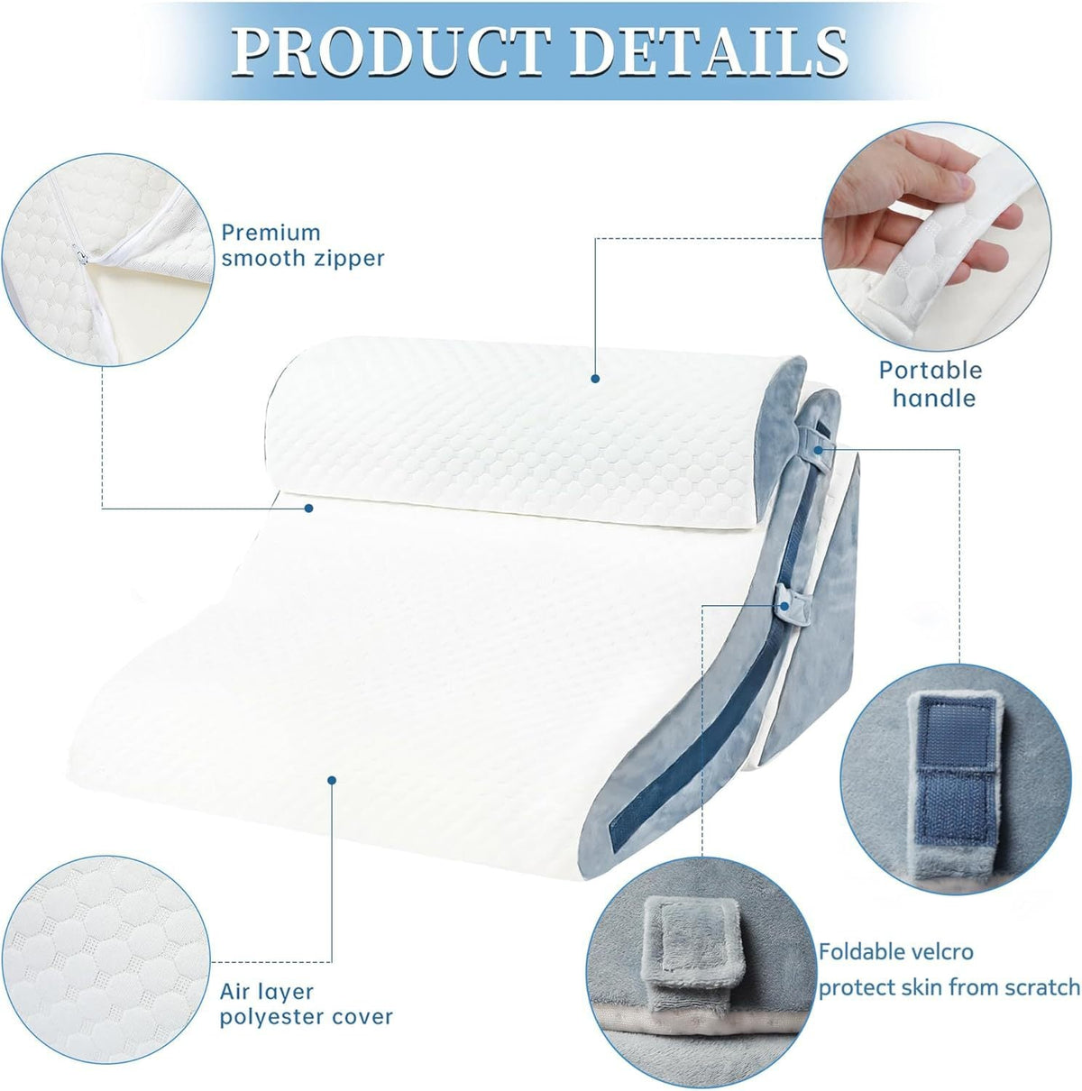 Siopsrl | Adjustable Elevated Sleep Wedge Pillow