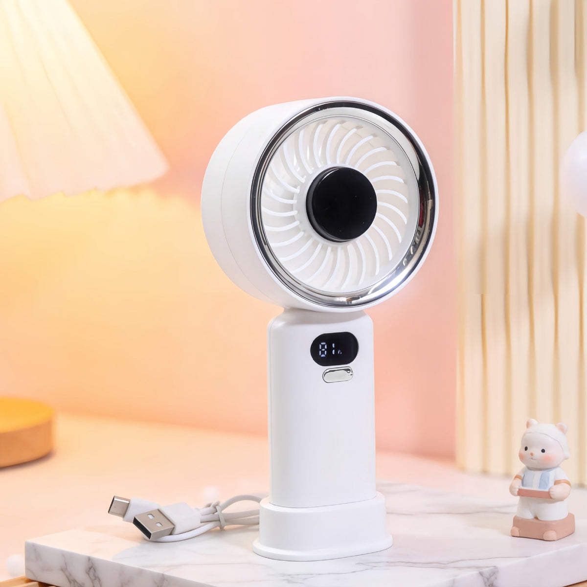 Siopsrl | Portable Mini Handheld Fan with Digital Speed Display Siopsrl