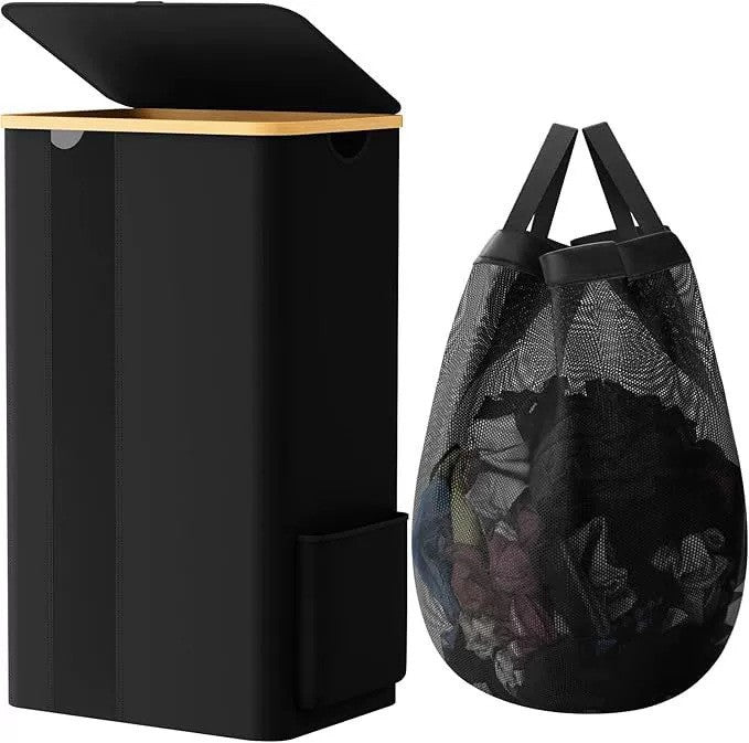 Practical laundry container with removable mesh bag Siopsrl