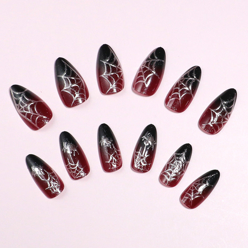 Siopsrl | Artistic Spooky-Themed Press-On Nails Siopsrl