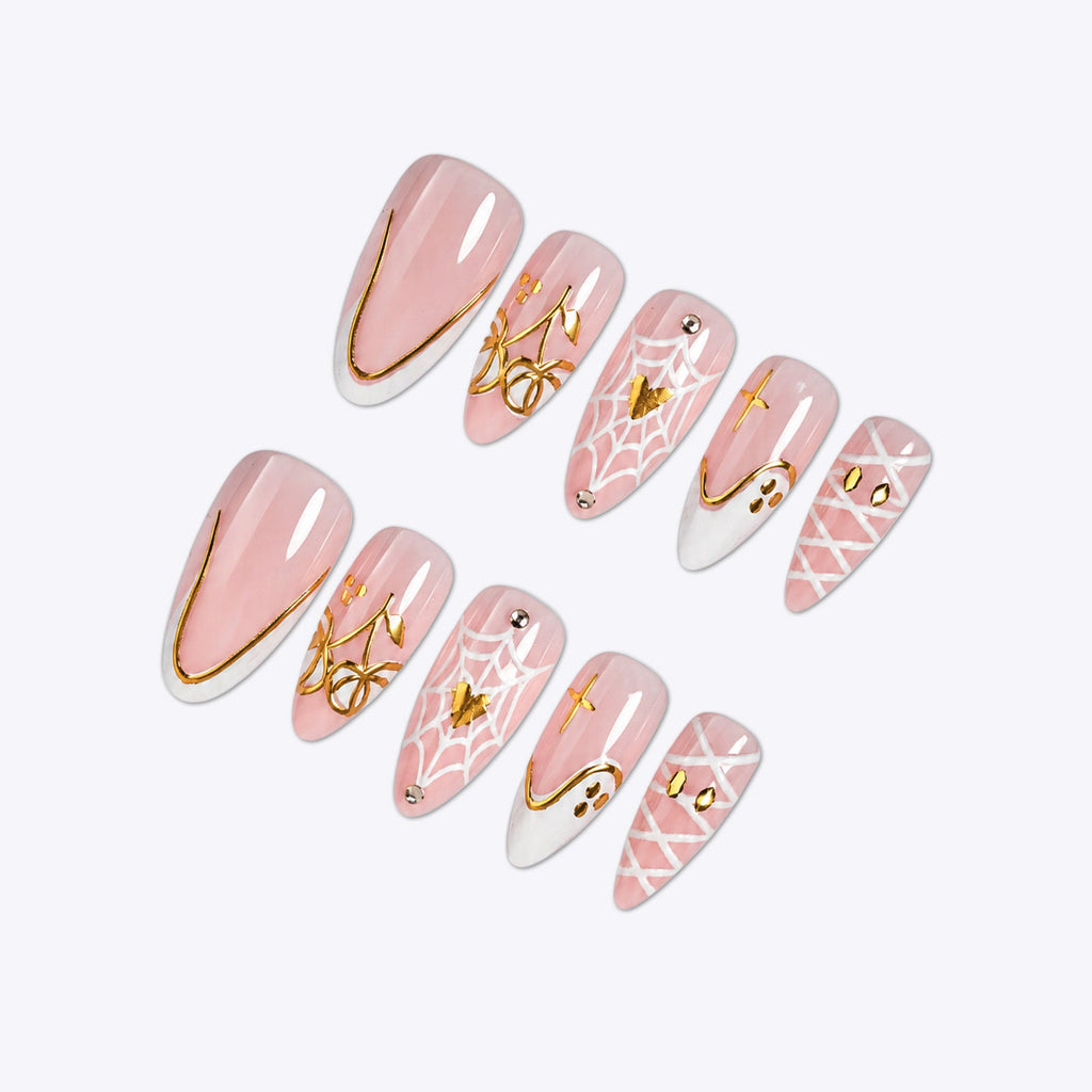 Artistic Halloween Themed Press-On Nail Set Siopsrl