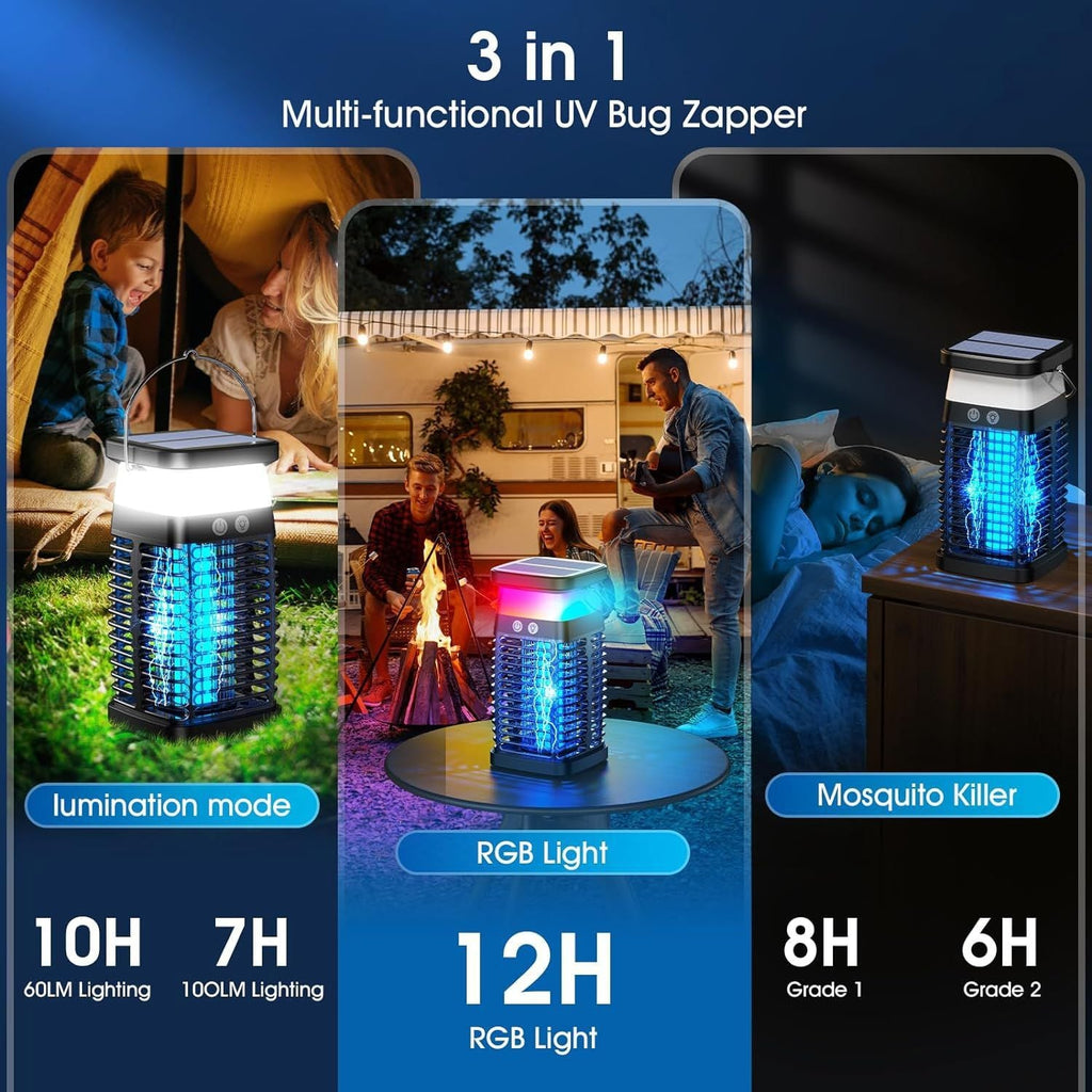Siopsrl | Solar-Powered PIR Motion Sensor Mosquito Zapper Lamp Siopsrl