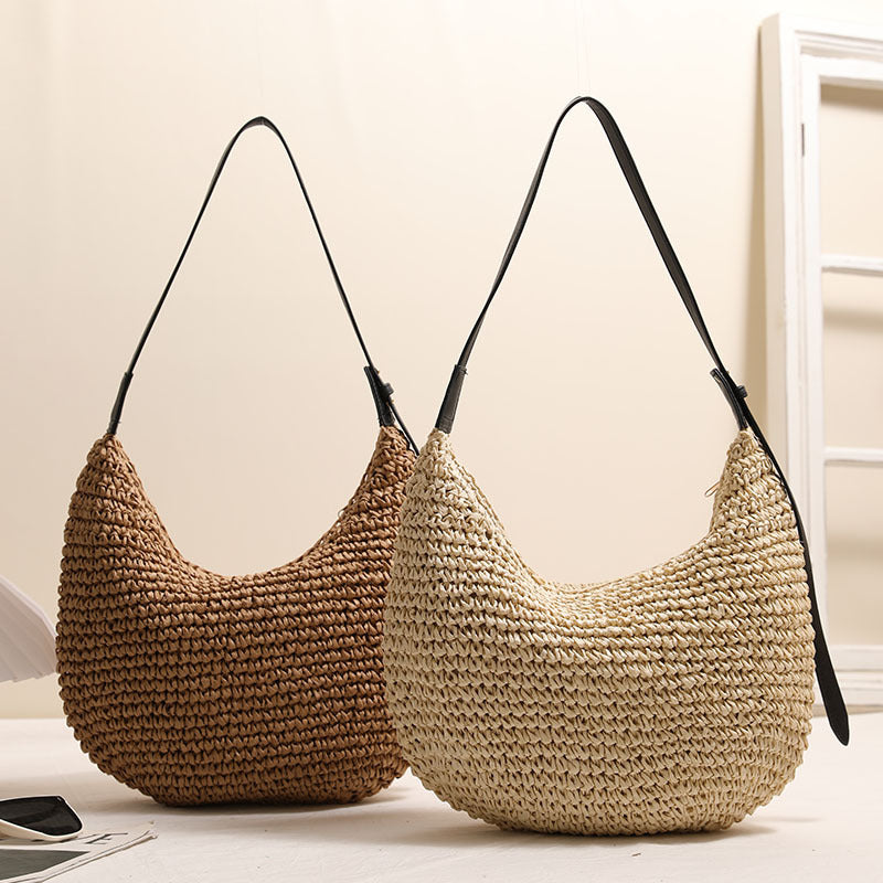Siopsrl | Handmade Hobo Bag Made of Natural Raffia Material Siopsrl