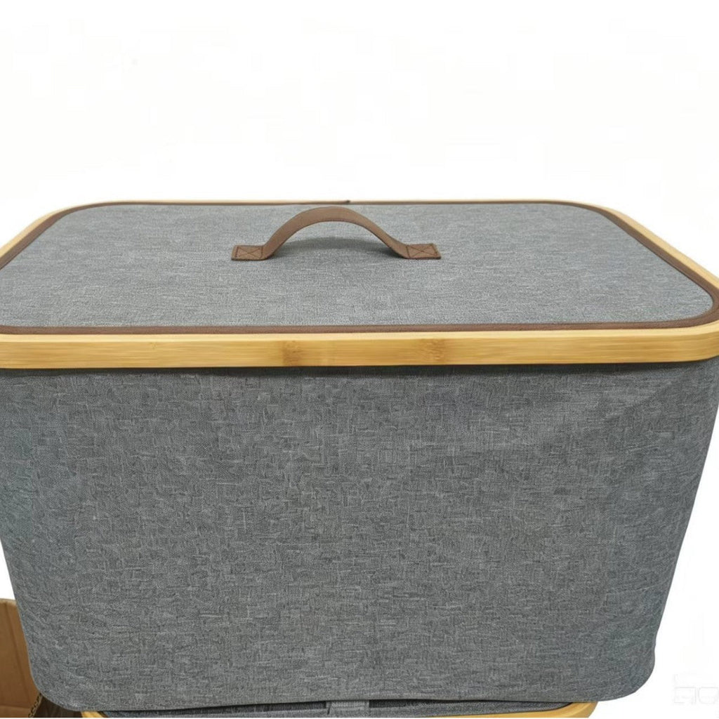 Storage boxes with elegant bamboo accents Siopsrl
