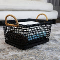 Handmade storage basket with braided handles Siopsrl