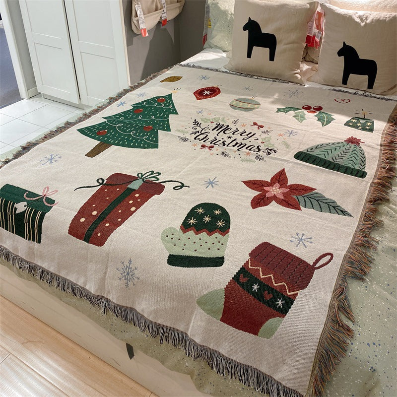 Cozy Holiday-Themed Throw Blanket