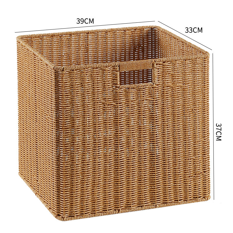Handcrafted Rectangular Wicker Storage Bin Siopsrl