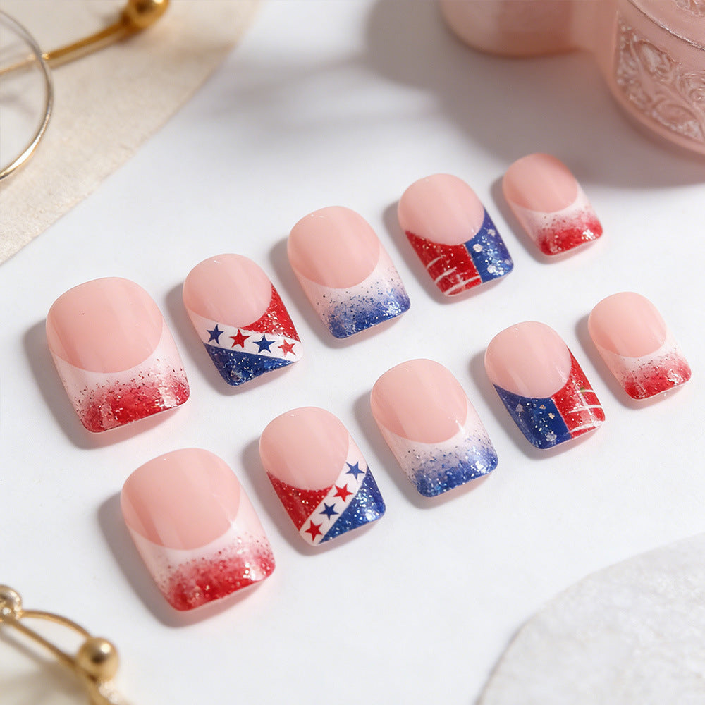 Siopsrl | Patriotic Themed Acrylic Press-On Nails Siopsrl