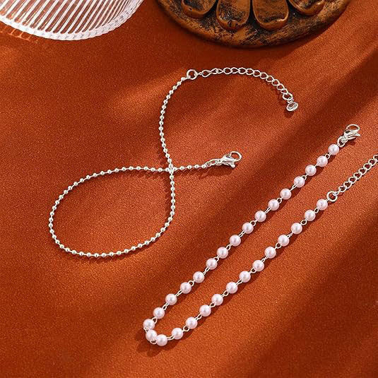 Siopsrl | Double Strand Crystal Beaded Anklet Siopsrl