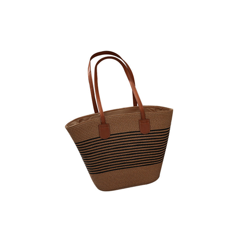 Basket bag with leather handles Siopsrl