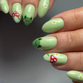 Siopsrl | Artificial nails with cute frog and flower design Siopsrl