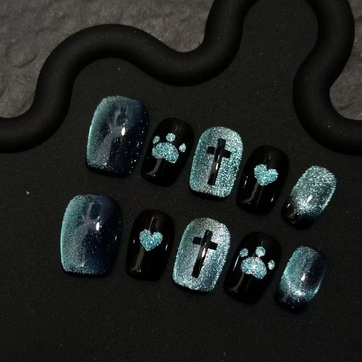 Siopsrl | Artistic Press-On Nail Set Siopsrl