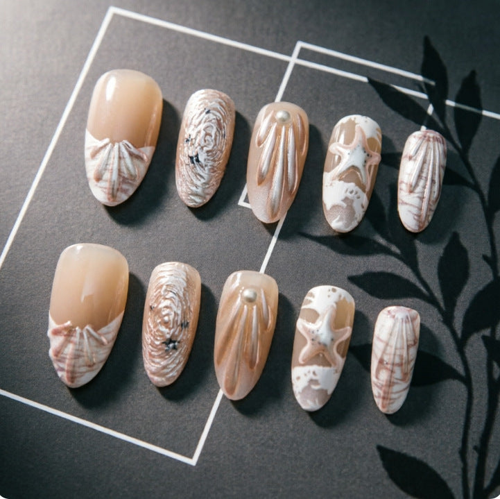 Siopsrl | Elegant Nail Tips with Maritime Design Siopsrl