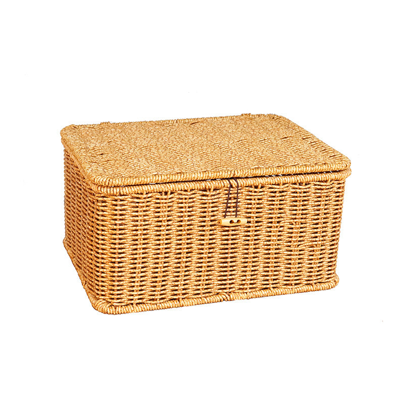 Women Large Storage Basket with Lid Siopsrl