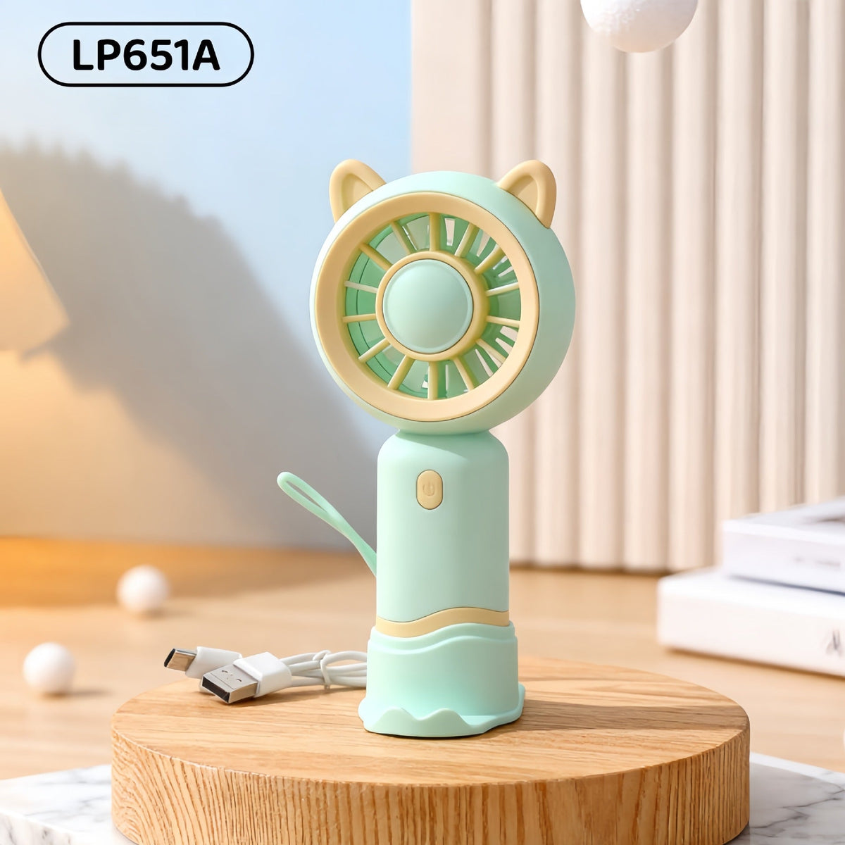 Siopsrl | Women's portable hand fan with cute cat design Siopsrl