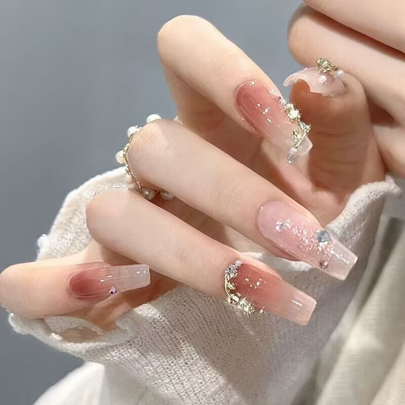 Siopsrl | Elegant Botanical Press-On Nails Siopsrl