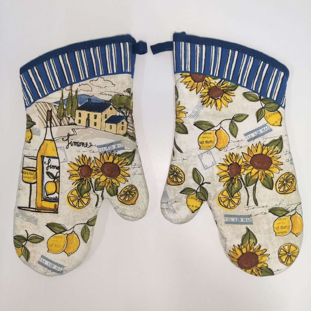 Siopsrl | Insulated Double Oven Mitt Pair With Quilted Heat-Resistant Lining And Hanging Loop