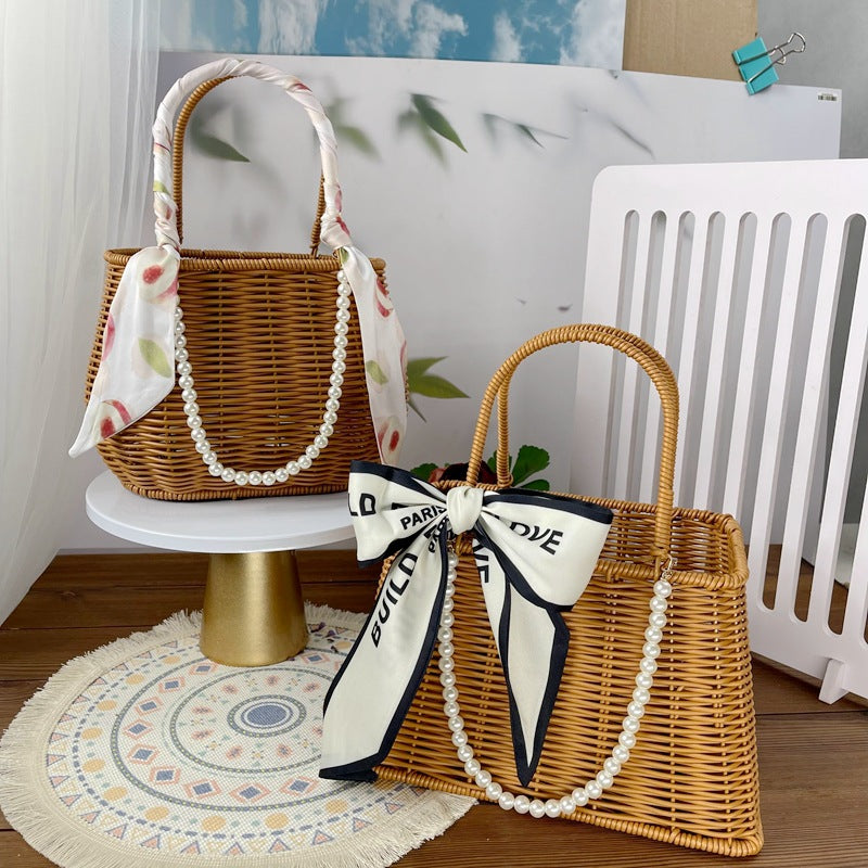 Women Diamond-shaped Handheld Basket Siopsrl