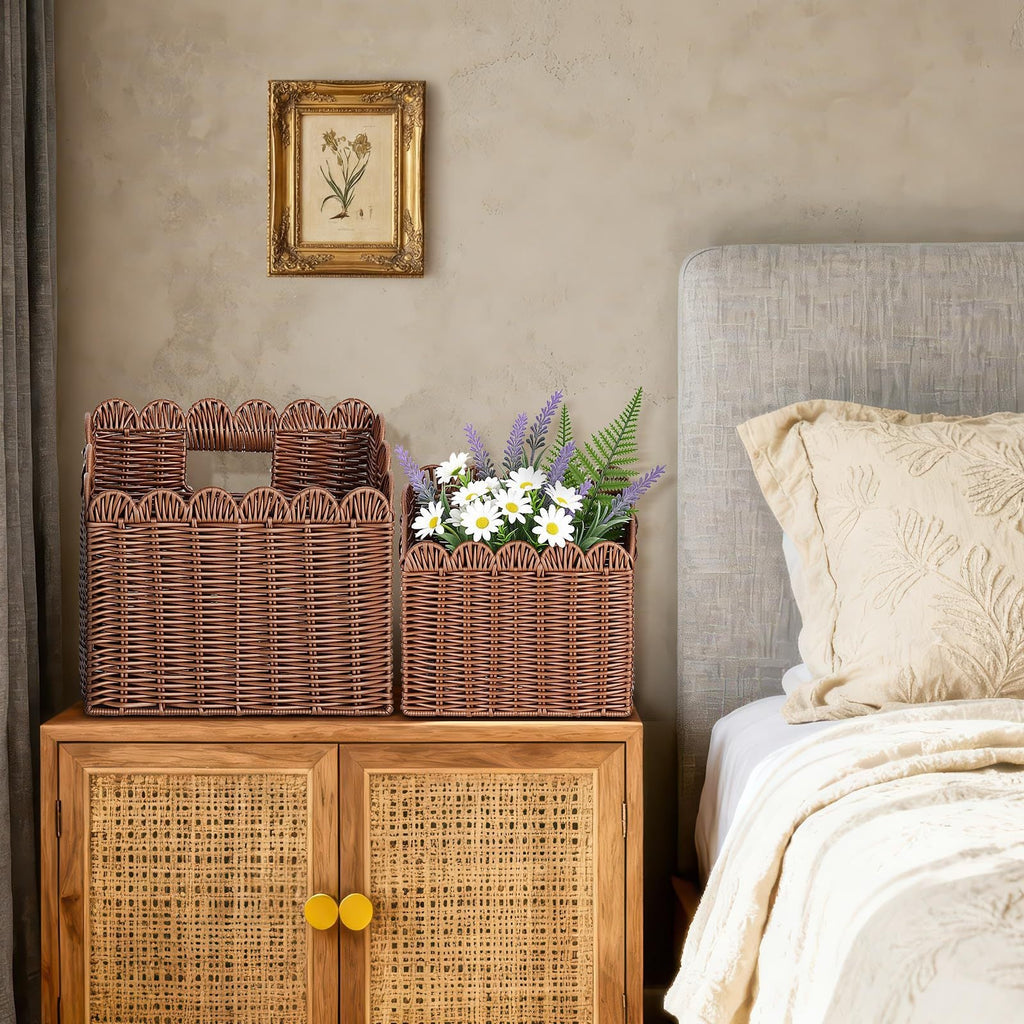 Handcrafted storage basket with curved edge Siopsrl
