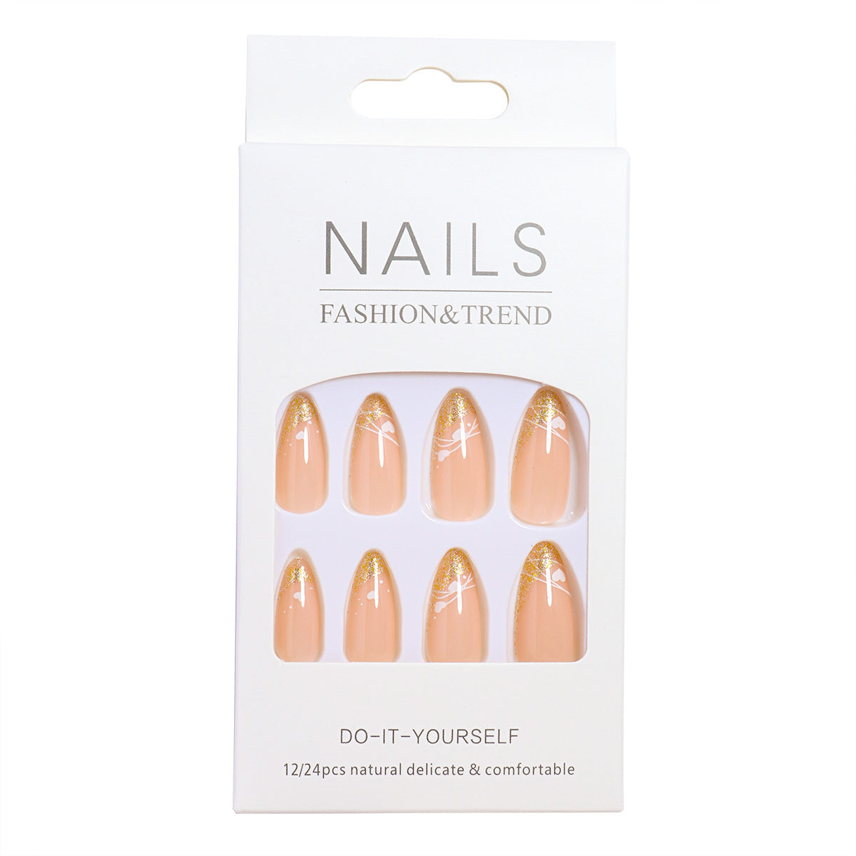 Siopsrl | Glamorous Heart-Accent Press-On Nails Siopsrl