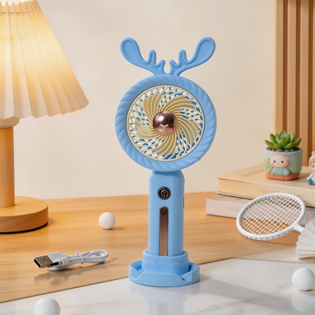 Siopsrl | Women Portable Handheld Fan with Creative Antler Design Siopsrl