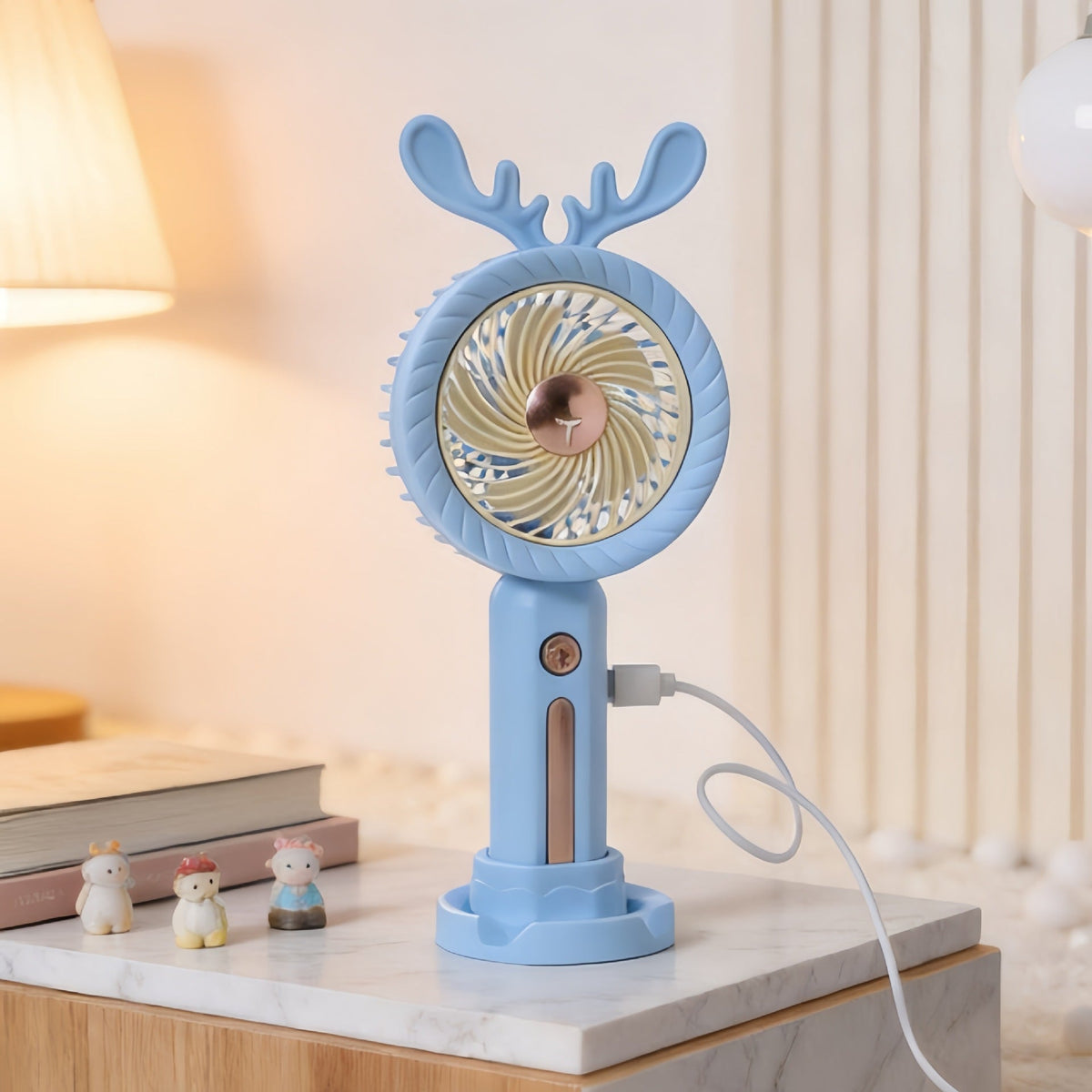 Siopsrl | Women Portable Handheld Fan with Creative Antler Design Siopsrl