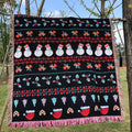 Festive Patterned Throw Blanket
