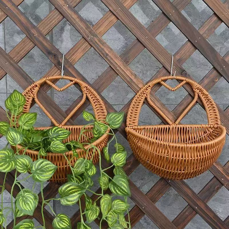 Heart-Shaped Woven Storage Basket Siopsrl