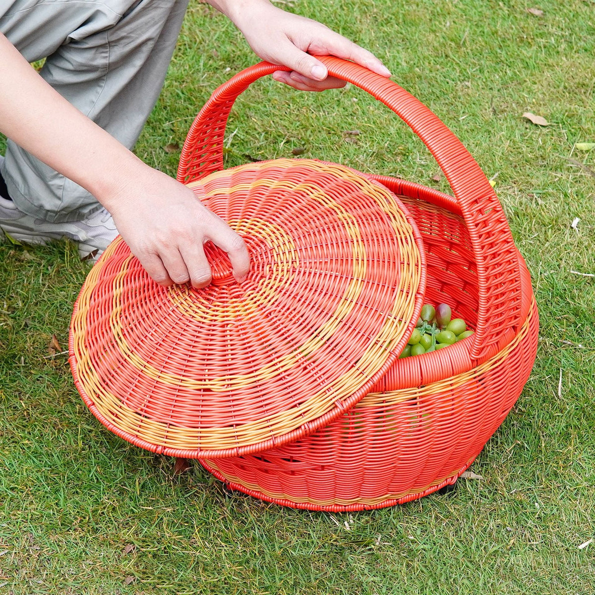 Versatile Woven Picnic Storage Basket Siopsrl