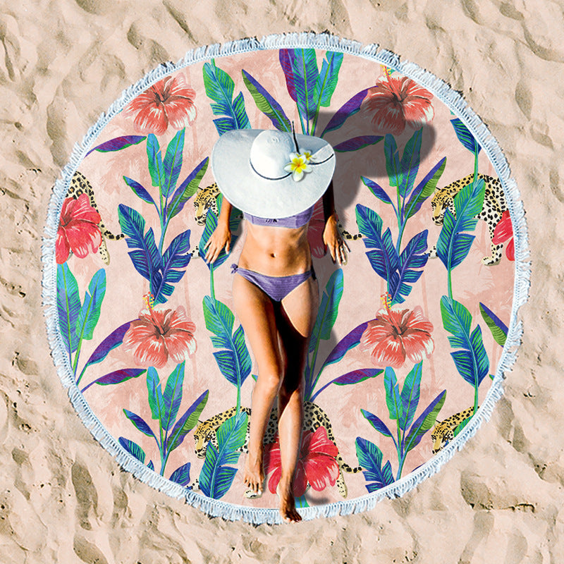 Siopsrl | Rundstrand towel with unique sunset design Siopsrl