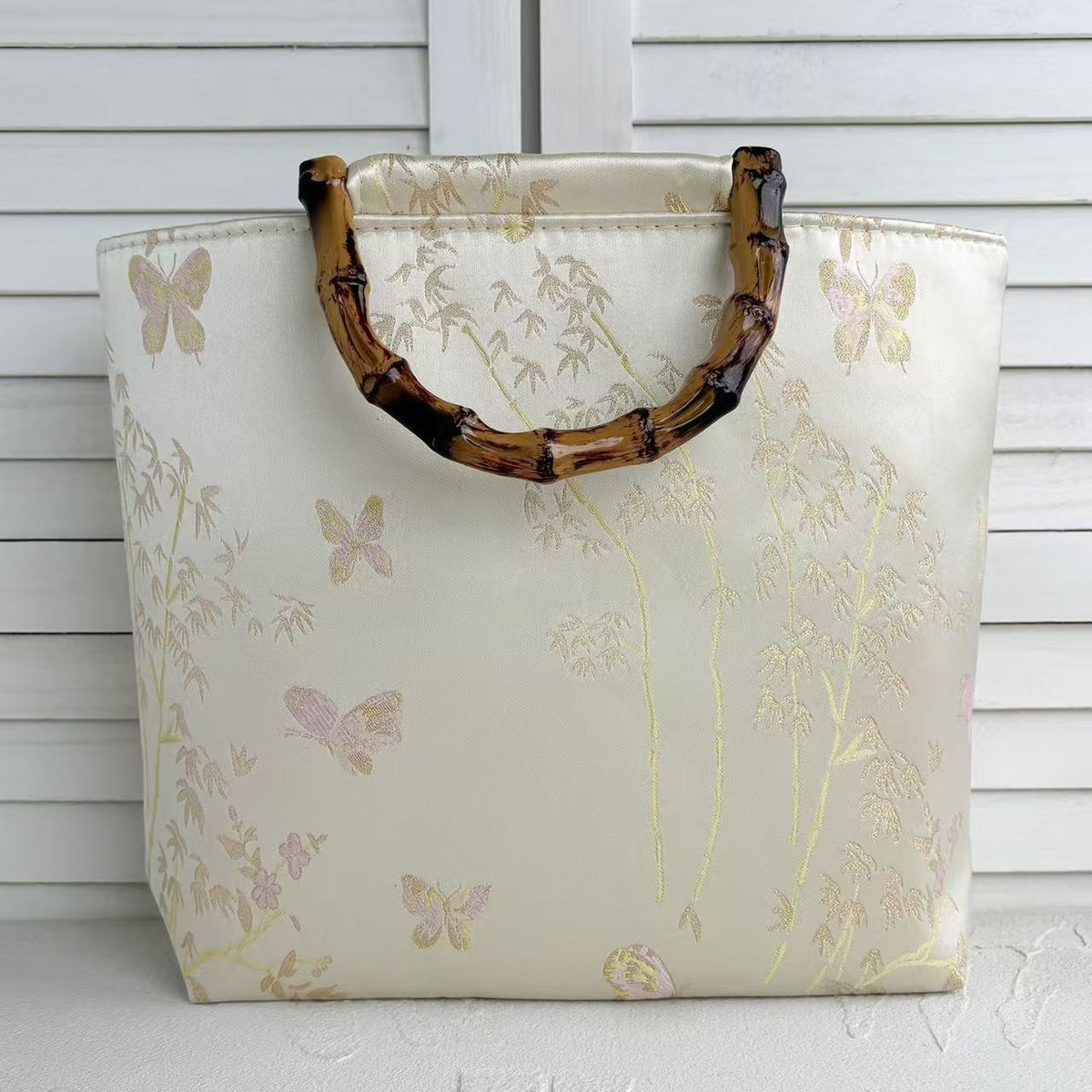 Siopsrl | High-quality cotton tote bag with bamboo handles Siopsrl