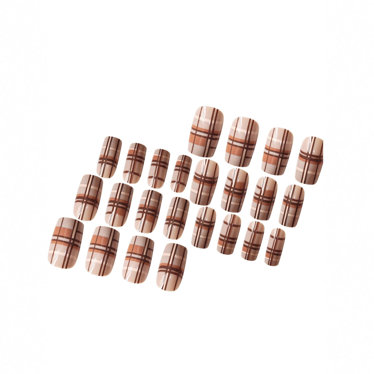 Siopsrl | Stylish Plaid Press-On Nail Set Siopsrl