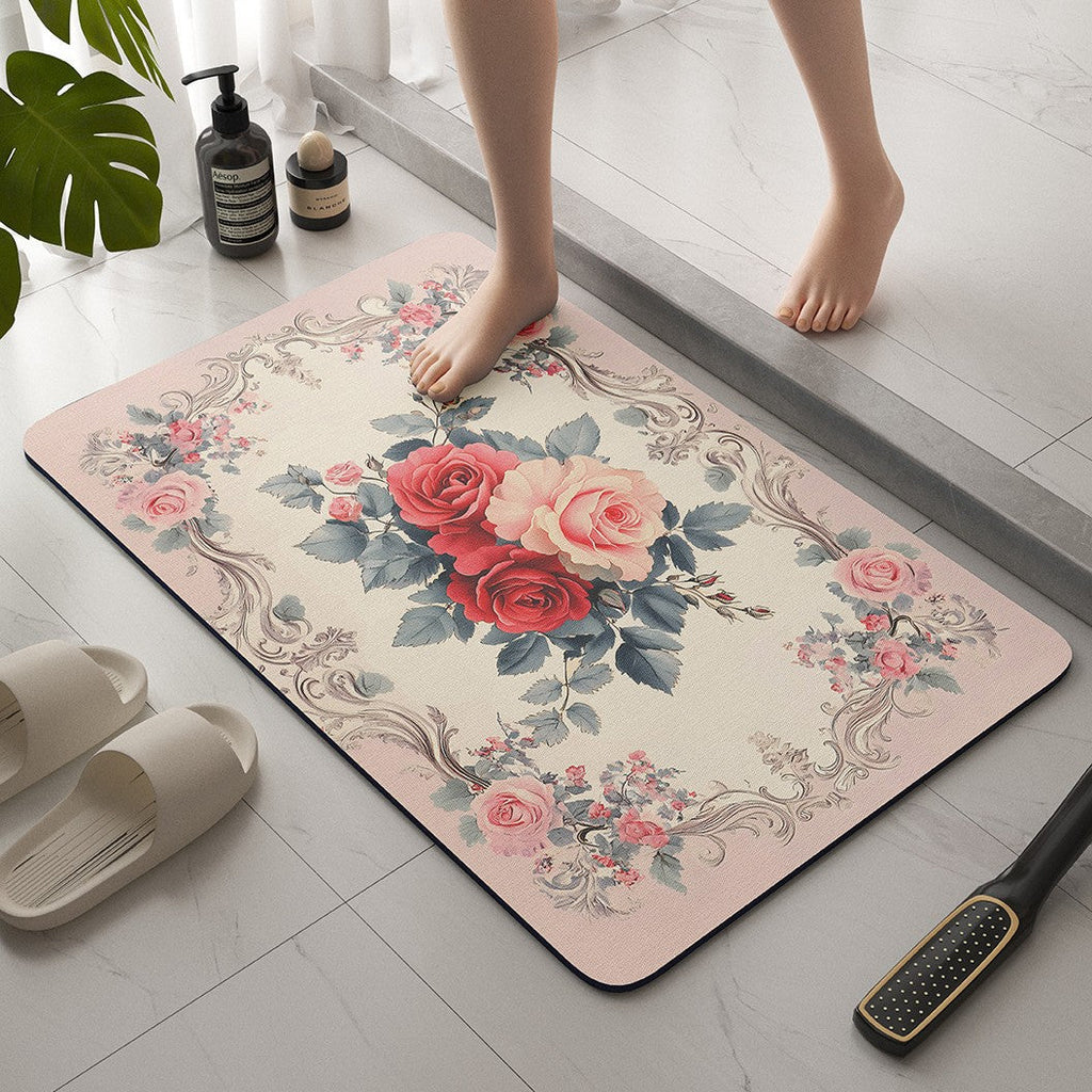 Siopsrl | Vintage Floral Bath Mat Siopsrl