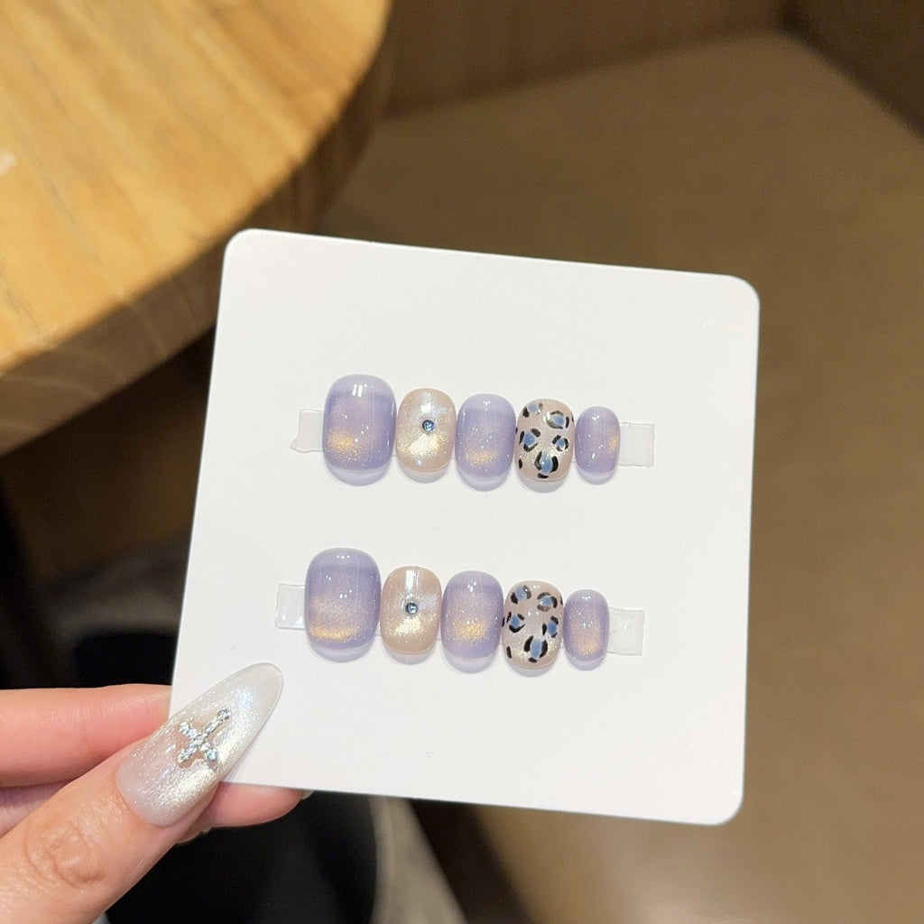 Siopsrl | Glamorous artificial nails with elegant glitter elements Siopsrl