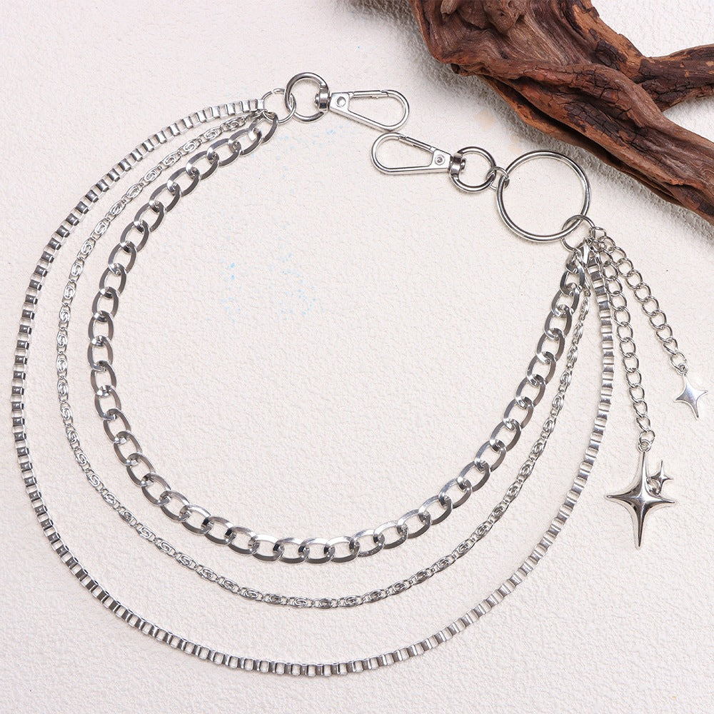 Siopsrl | Fashionable keychain chain with sparkling stars Siopsrl