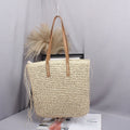 Siopsrl | Handwoven beach bag made of natural materials with leather accents Siopsrl