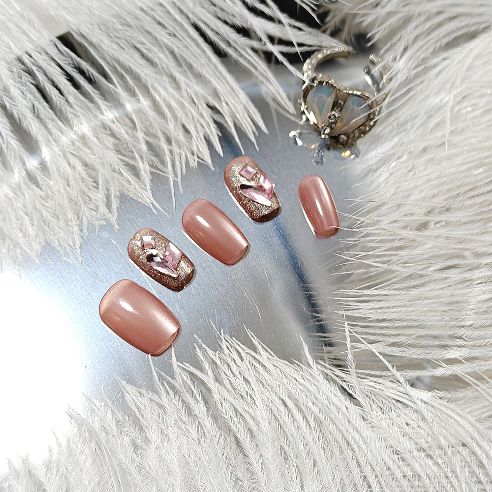 Siopsrl | Artificial nails with glitter and crystal accents Siopsrl