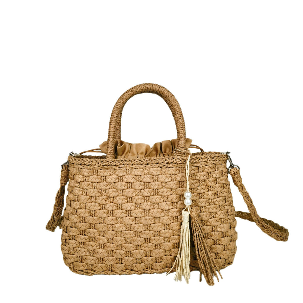 Siopsrl | Woven Handbag with Drawstring Siopsrl