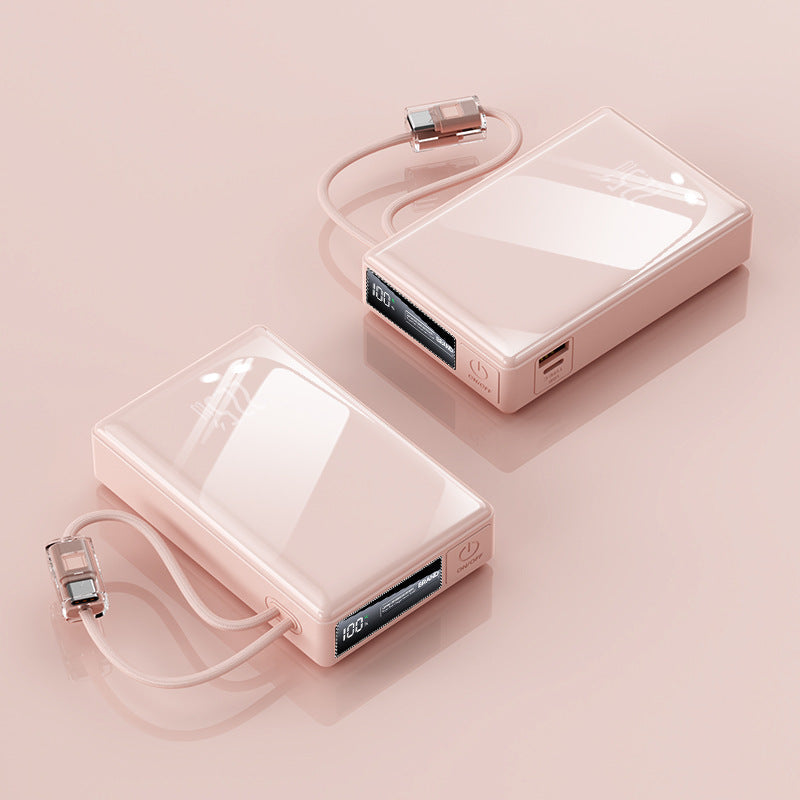 Siopsrl | compact power bank with integrated cable and digital charging display Siopsrl
