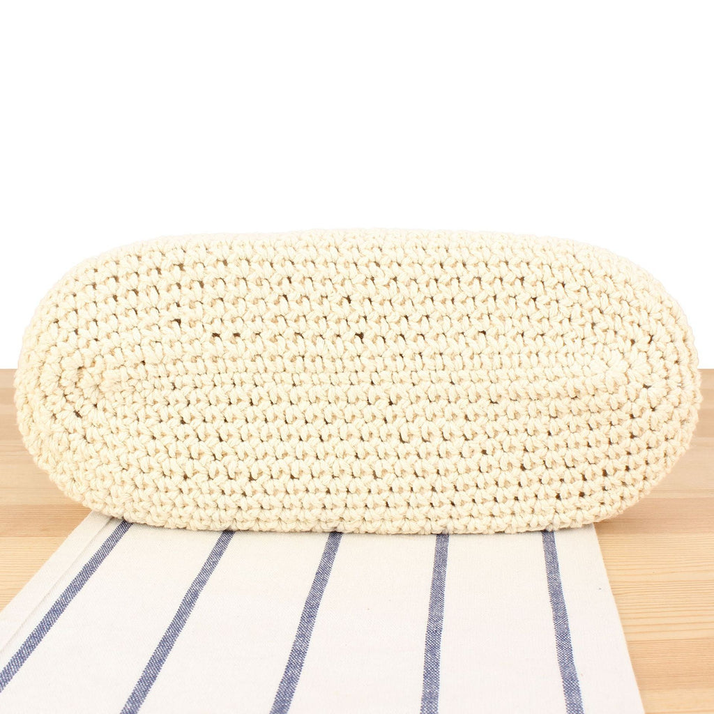 Siopsrl | Handbag made of hand-knotted natural material with leather accents Siopsrl
